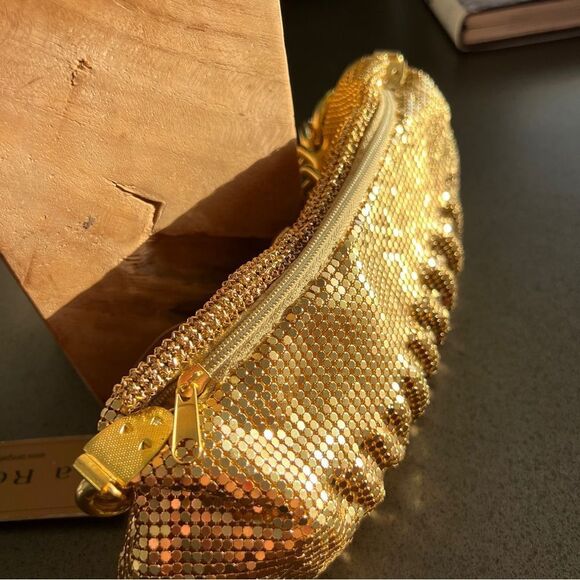 LA REGALE Vintage Gold Mesh Mini Evening Bag - Picture 4 of 9